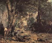 Gustave Courbet Deer painting